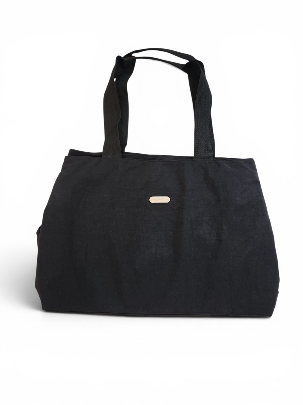 Baggallini Black Canvas Tote with Gold Accent